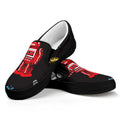 Vintage Robot Pattern Print Black Slip On Sneakers