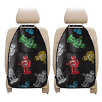 Vintage Robot Pattern Print Car Seat Organizers