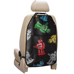 Vintage Robot Pattern Print Car Seat Organizers