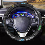Vintage Robot Pattern Print Car Steering Wheel Cover