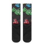 Vintage Robot Pattern Print Crew Socks