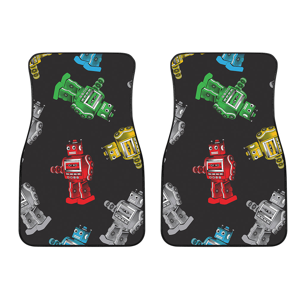 Vintage Robot Pattern Print Front Car Floor Mats
