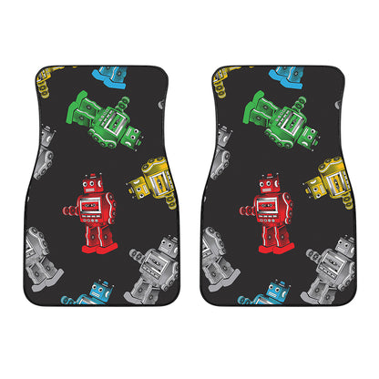 Vintage Robot Pattern Print Front Car Floor Mats