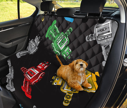 Vintage Robot Pattern Print Pet Car Back Seat Cover