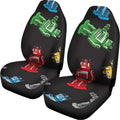 Vintage Robot Pattern Print Universal Fit Car Seat Covers