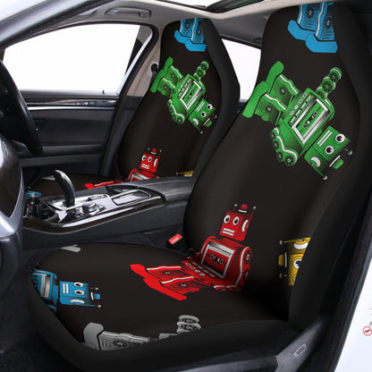 Vintage Robot Pattern Print Universal Fit Car Seat Covers
