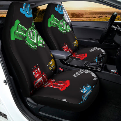 Vintage Robot Pattern Print Universal Fit Car Seat Covers