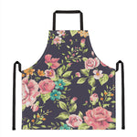 Vintage Rose Floral Flower Pattern Print Apron