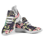 Vintage Rose Floral Flower Pattern Print Mesh Knit Shoes GearFrost