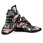 Vintage Rose Floral Flower Pattern Print Mesh Knit Shoes GearFrost