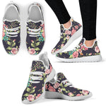 Vintage Rose Floral Flower Pattern Print Mesh Knit Shoes GearFrost