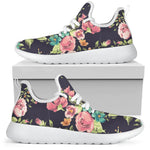 Vintage Rose Floral Flower Pattern Print Mesh Knit Shoes GearFrost