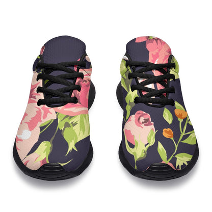 Vintage Rose Floral Flower Pattern Print Sport Shoes GearFrost