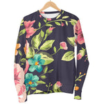 Vintage Rose Floral Flower Pattern Print Women's Crewneck Sweatshirt GearFrost