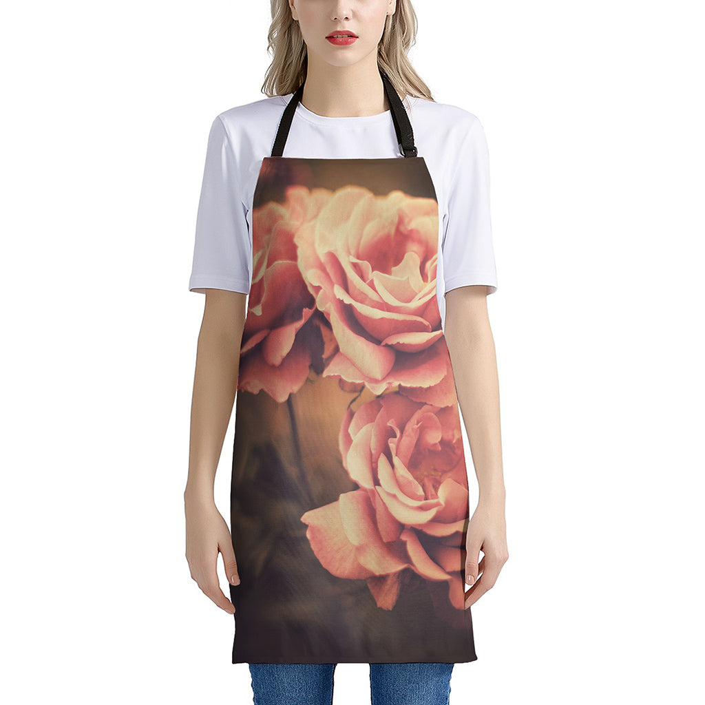 Vintage Rose Print Apron