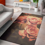 Vintage Rose Print Area Rug