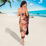 Vintage Rose Print Beach Sarong Wrap