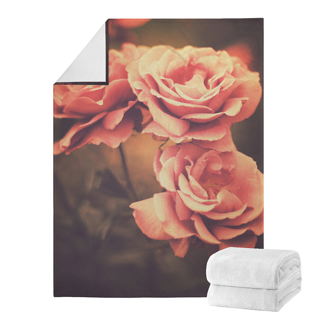 Vintage Rose Print Blanket