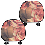 Vintage Rose Print Car Headrest Covers