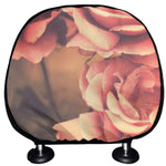 Vintage Rose Print Car Headrest Covers