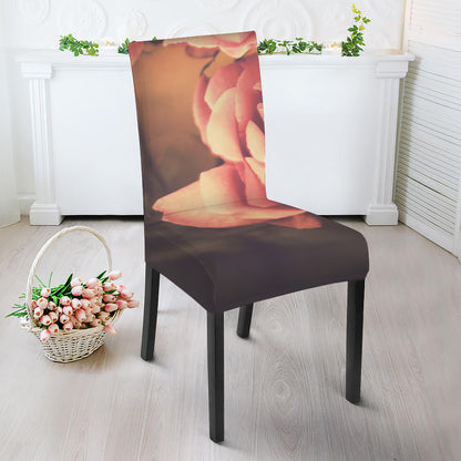 Vintage Rose Print Dining Chair Slipcover