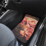 Vintage Rose Print Front and Back Car Floor Mats