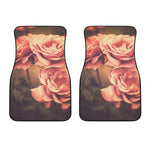 Vintage Rose Print Front Car Floor Mats