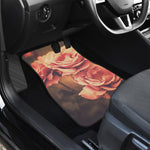 Vintage Rose Print Front Car Floor Mats