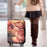 Vintage Rose Print Luggage Cover