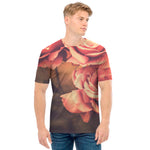 Vintage Rose Print Men's T-Shirt
