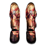 Vintage Rose Print Muay Thai Shin Guard