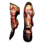 Vintage Rose Print Muay Thai Shin Guard