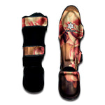 Vintage Rose Print Muay Thai Shin Guard