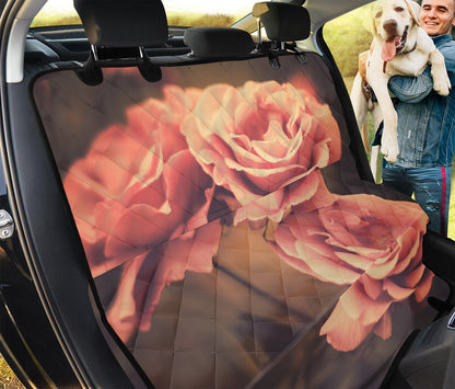 Vintage Rose Print Pet Car Back Seat Cover