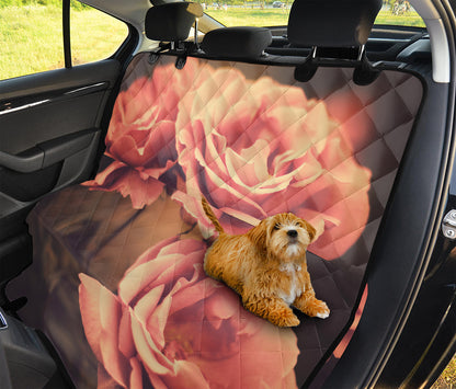 Vintage Rose Print Pet Car Back Seat Cover