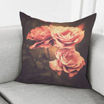 Vintage Rose Print Pillow Cover