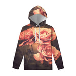 Vintage Rose Print Pullover Hoodie