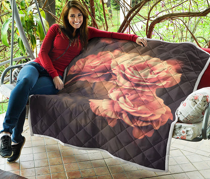 Vintage Rose Print Quilt