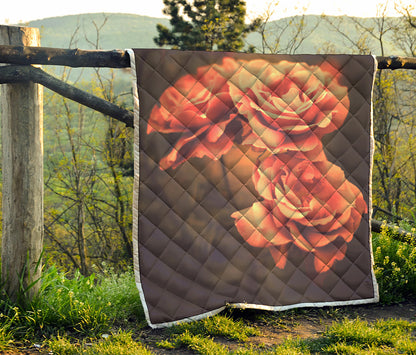 Vintage Rose Print Quilt