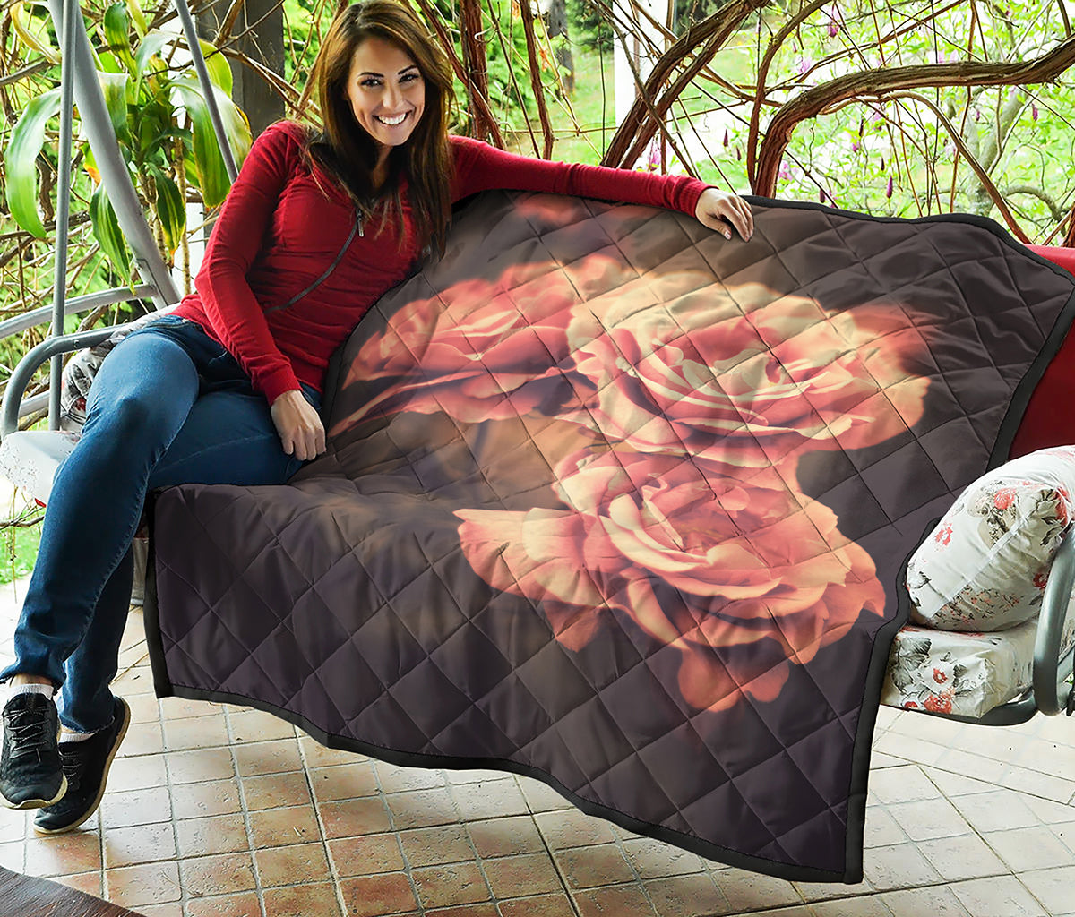 Vintage Rose Print Quilt