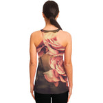Vintage Rose Print Women's Racerback Tank Top