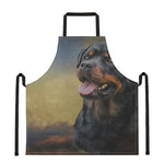 Vintage Rottweiler Portrait Print Apron