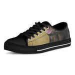 Vintage Rottweiler Portrait Print Black Low Top Shoes 