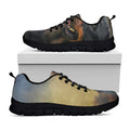 Vintage Rottweiler Portrait Print Black Running Shoes