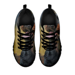 Vintage Rottweiler Portrait Print Black Sneakers