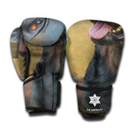 Vintage Rottweiler Portrait Print Boxing Gloves