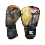 Vintage Rottweiler Portrait Print Boxing Gloves