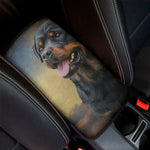 Vintage Rottweiler Portrait Print Car Center Console Cover