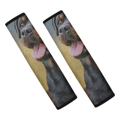 Vintage Rottweiler Portrait Print Car Seat Belt Covers