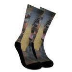 Vintage Rottweiler Portrait Print Crew Socks